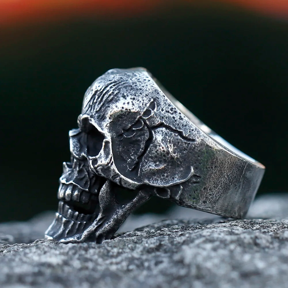 NEW Men's 316L stainless steel Double headed Skull ring Gothic Biker PUNK Motorcycle Band Jewelry for Gifts free