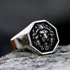 Fashion Detailed Stainless Steel 3D Lion Head Rings For Men Women Punk Trendy Domineering Vintage Animal Jewelry Gifts Wholesale