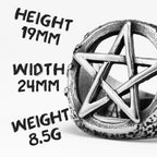 Pentagram Skull Ring — Stainless Steel