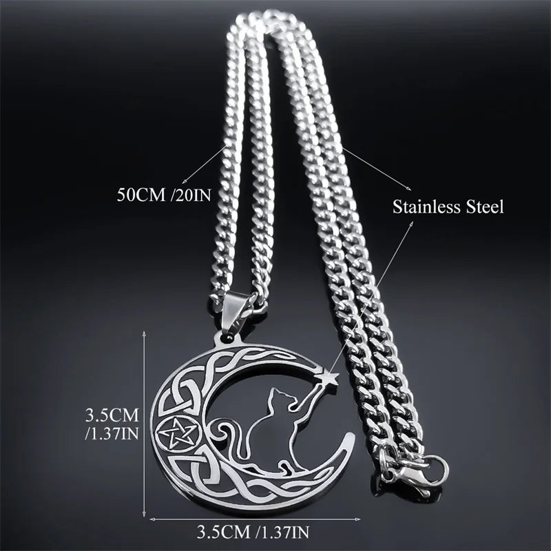 Gothic Celtic Knot Pendant Necklace — Stainless Steel