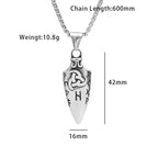 Odin Rune Viking Stainless Steel Pendant Necklace