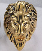 Lion Head Steel Ring 316L Animal Style Finger