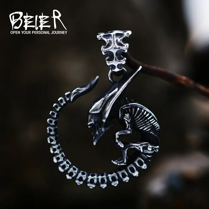 Snake Stainless Steel Pendant Necklace