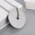 Hip Hop Military Style Stainless Steel Dog Tag Pendant Necklace for Men Women Gold Plated Personalized Id Card Name