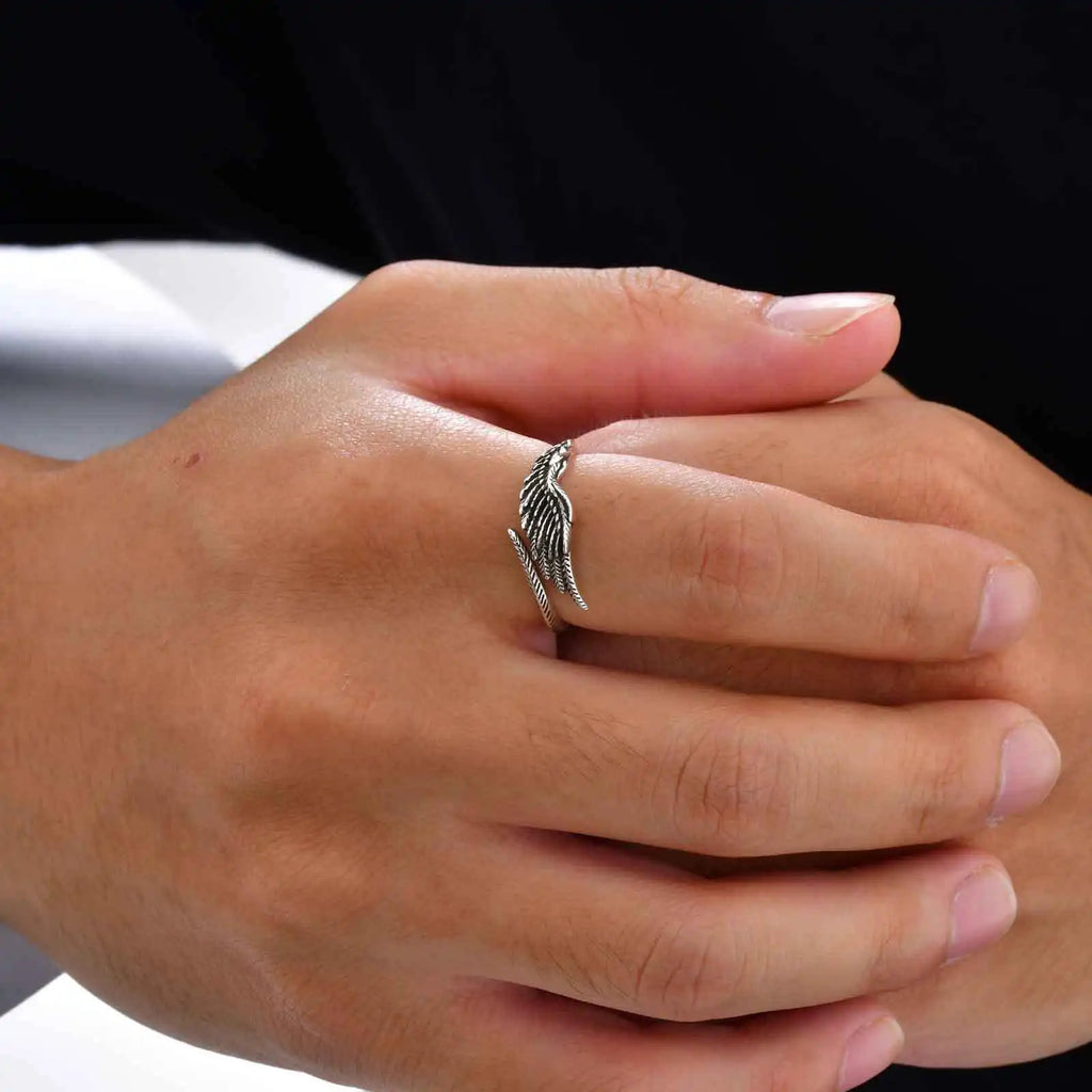 Wings Ring — Stainless Steel Adjustable