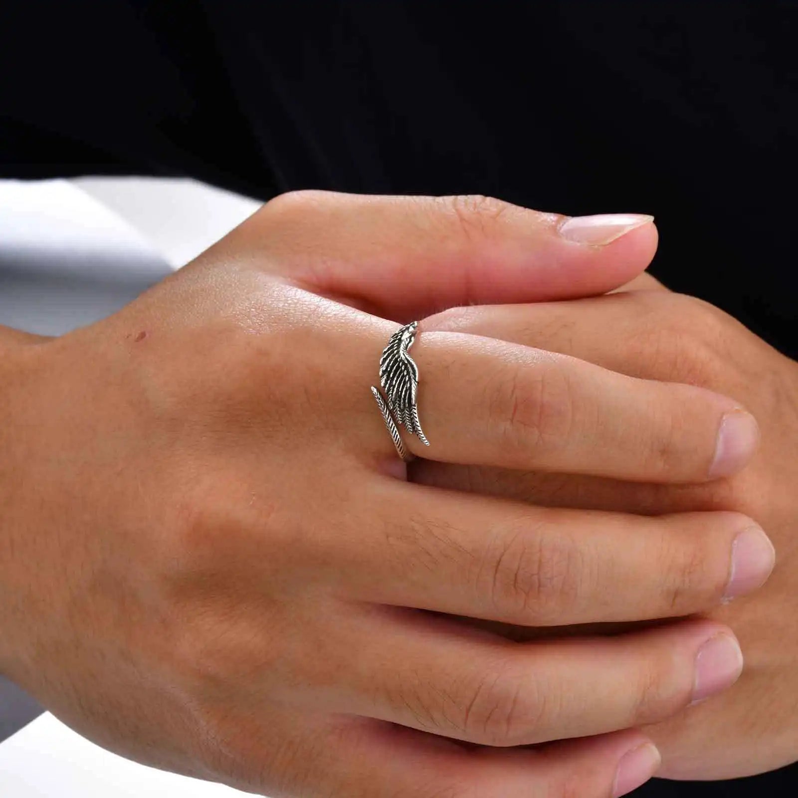 Wings Ring — Stainless Steel Adjustable
