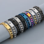 Classic 12MM Cuban Link Chain Bracelet for Man Waterproof Stainless Steel Men's Bracelets Wrist Hand Jewelry Boys Gifts