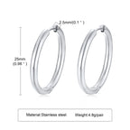 Minimal Hoop Earring — Stainless Steel