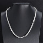 Tennis Chain Necklace Stainless Steel 5MM Cluster