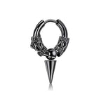 Stainless Steel Gothic Totem Hoop Earring