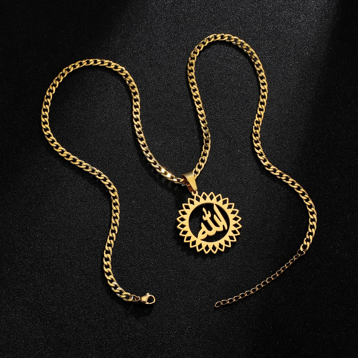 Atoztide Personalized Customized Brand Logo Names Pendant Necklace Stainless Steel Thick Chain for Men Women Jewelry
