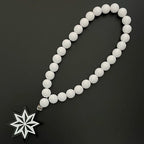 GS25 New Rosary Ornaments Star Necklace 3D Stereo Laser Cutting Pendant Vehicle Rearview Mirror Decoration Acrylic