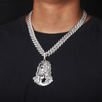 Hip Hop High Polishing Bling JESUS PIECE Pendants Necklace Men Rapper Jewelry Gold Silver Color
