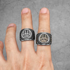 Ursa Bear Viking Rune Wolf Ring — Stainless Steel