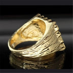 New Jewelry Hollowed-out Ring Electroplating Protection Wear Resistant Men's Ring Personality Uneven Bumpy Rings