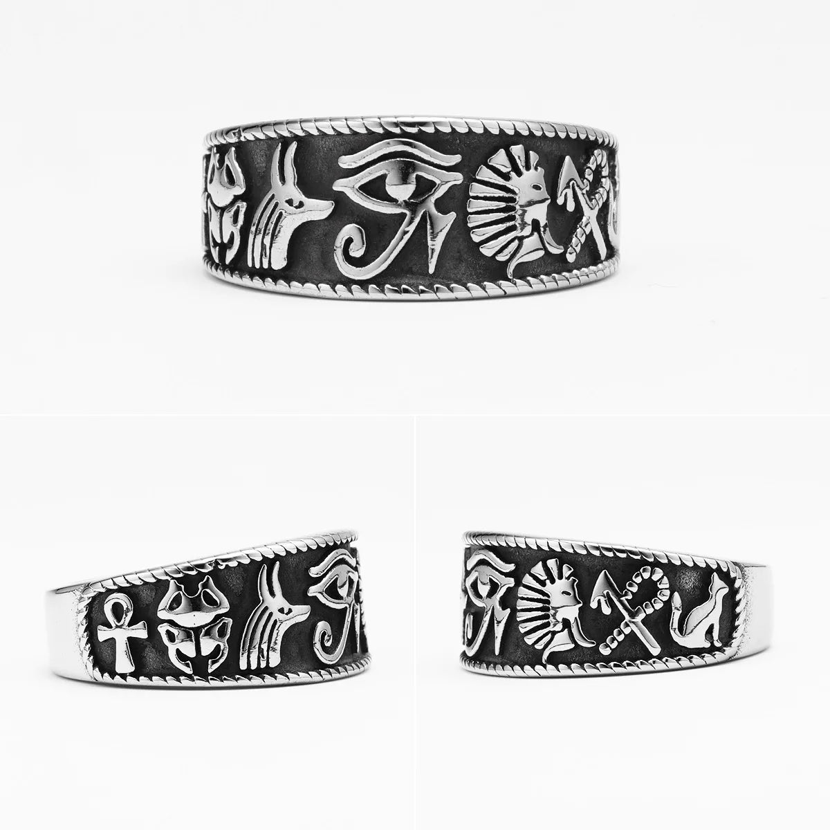 Egypt Pharaoh Eye Ring — Stainless Steel