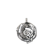 Viking Odin Raven Pendant — Stainless Steel