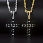 CAOSHI Four Color Available Cross Pendant Necklace for Women/Men Hip Hop Party Jewelry Fashion Brilliant CZ Stone