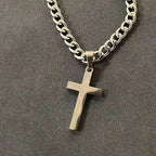 925 Sterling Silver Cross Necklace for Men Women 5mm Stainless Steel  Durable Cuban Crucifix Pendant Necklace Jewelry