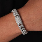 Iced Out Cuban Chain Necklace Stainless Steel 12MM