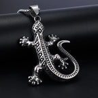 Lizard Animal Pendant Necklace — Stainless Steel