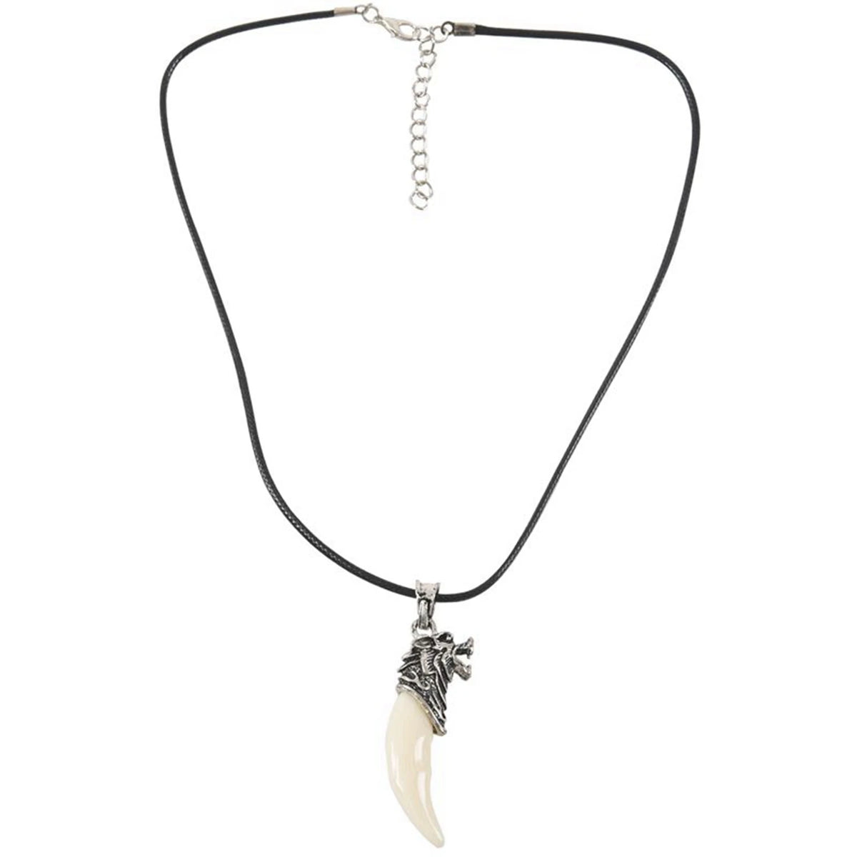 Wolf Tooth Fang Pendant Necklace for Men — Bold Statement
