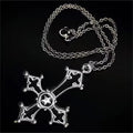 Gothic Inverted Cross Pendant Necklace