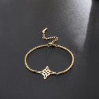 Silver Color Stainless Steel Pattern Witch Knot Pendant Necklace Celtic Knot Lucky Jewelry Christmas Gift for Friends Family