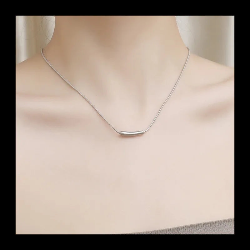 Snake Bone Necklace — Stainless Steel