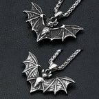 Gothic Bat Stainless Steel Pendant Necklace