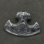 Stainless steel Nordic Rune Thor\'s Hammer Pendant Odin Celts Valknut Thors axe Necklace Men's Amulet Jewelry