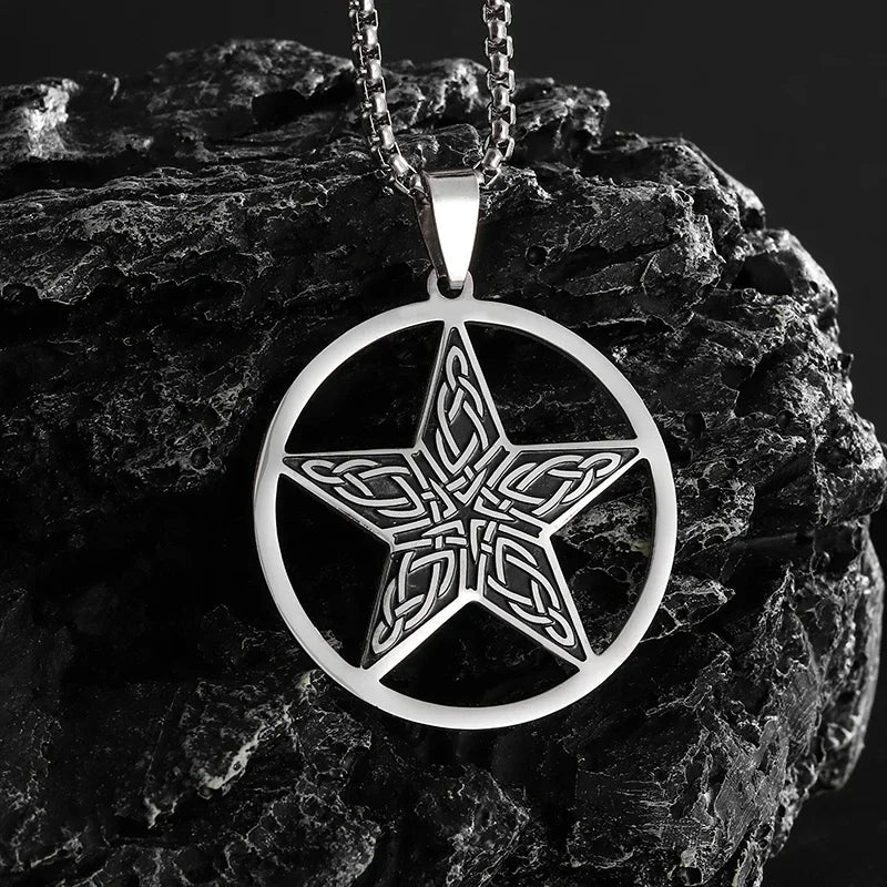 Witchcraft Pentagram Pendant Necklace — Stainless Steel