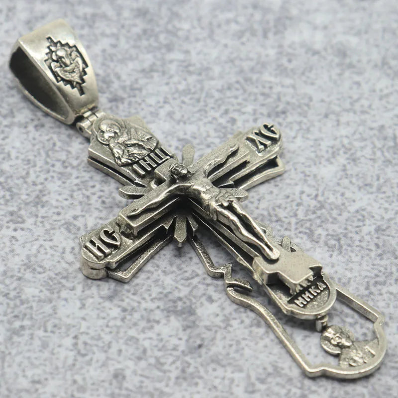Orthodox Cross Stainless Steel Pendant Necklace