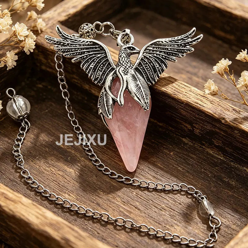 Iced Out Phoenix Black Pendant Necklace