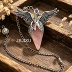 Iced Out Phoenix Black Pendant Necklace