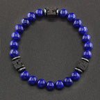 Retro Black Block Volcanic Bracelets Men Women Frosted Onyx Lava Beads Jewelry Yoga Meditation Birthday Gift Wholesales