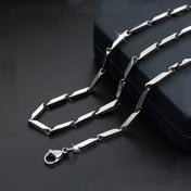 Melon Seed Link Chain Necklace — Stainless Steel
