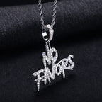 Iced Out Letter Pendant — 14K Gold