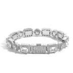 Tennis Bracelet Stainless Steel 10MM T-Square Iced