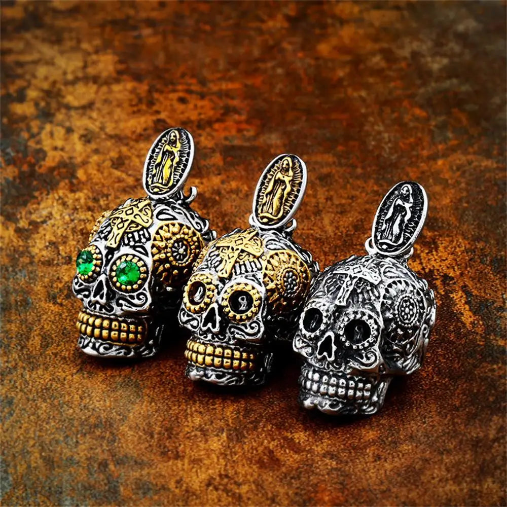 Vintage Skull Pendant Necklace