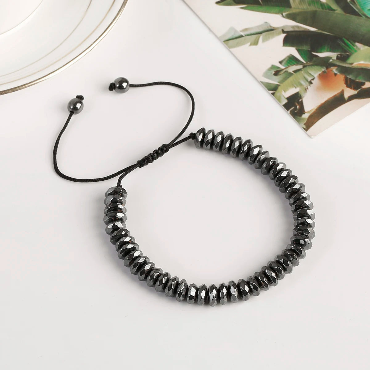 New Arrow Hematite Elastic Bracelet Men Jewelry Armband Heren Fashion Beaded Yoga Bracelet Women Bileklik
