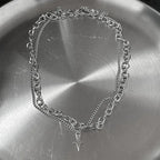 Punk Stainless Steel Star Geometry Pendant necklace for Men Hip Hop Elements Jewelry