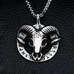 Viking Black Pendant Vintage Bull Head Animal