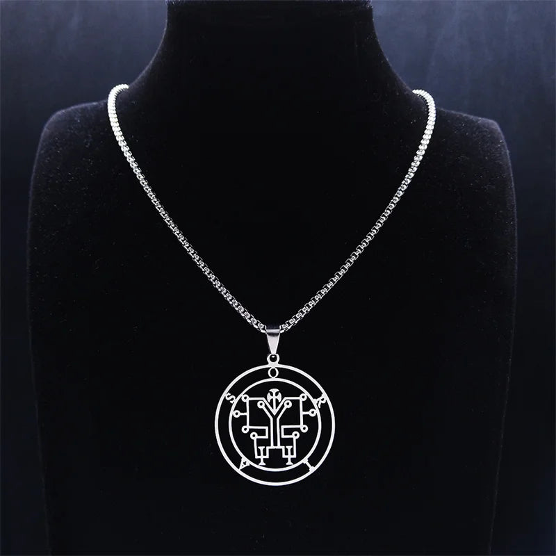 Demon Silver Pendant Seal Orias Women/men Satan