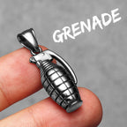 Grenade Stainless Steel Pendant Necklace