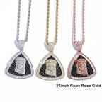 Iced Out Jesus Head Pendant Necklace CZ