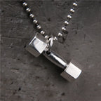 Glossy Dumbbell Pendant — 925 Silver