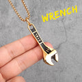 Worker Wrench Men Necklaces Pendants Chain Punk Cool Trendy for Boyfriend Male Stainless Steel Jewelry Creativity Gift Wholesale