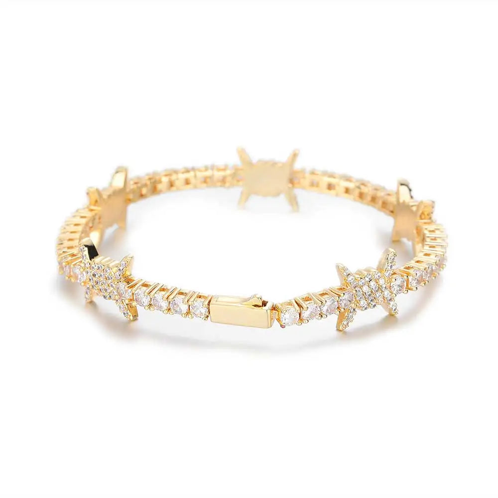 Iced Out Tennis Bracelet Thorn CZ