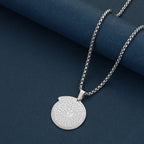 Viking Calendar Rune Medallion Pendant Necklace — Stainless Steel